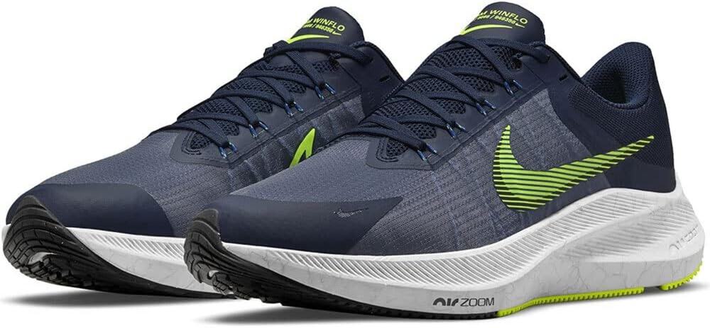 Nike Zoom Winflo 8 Men's running shoes Midnight Navy Volt White size 9
